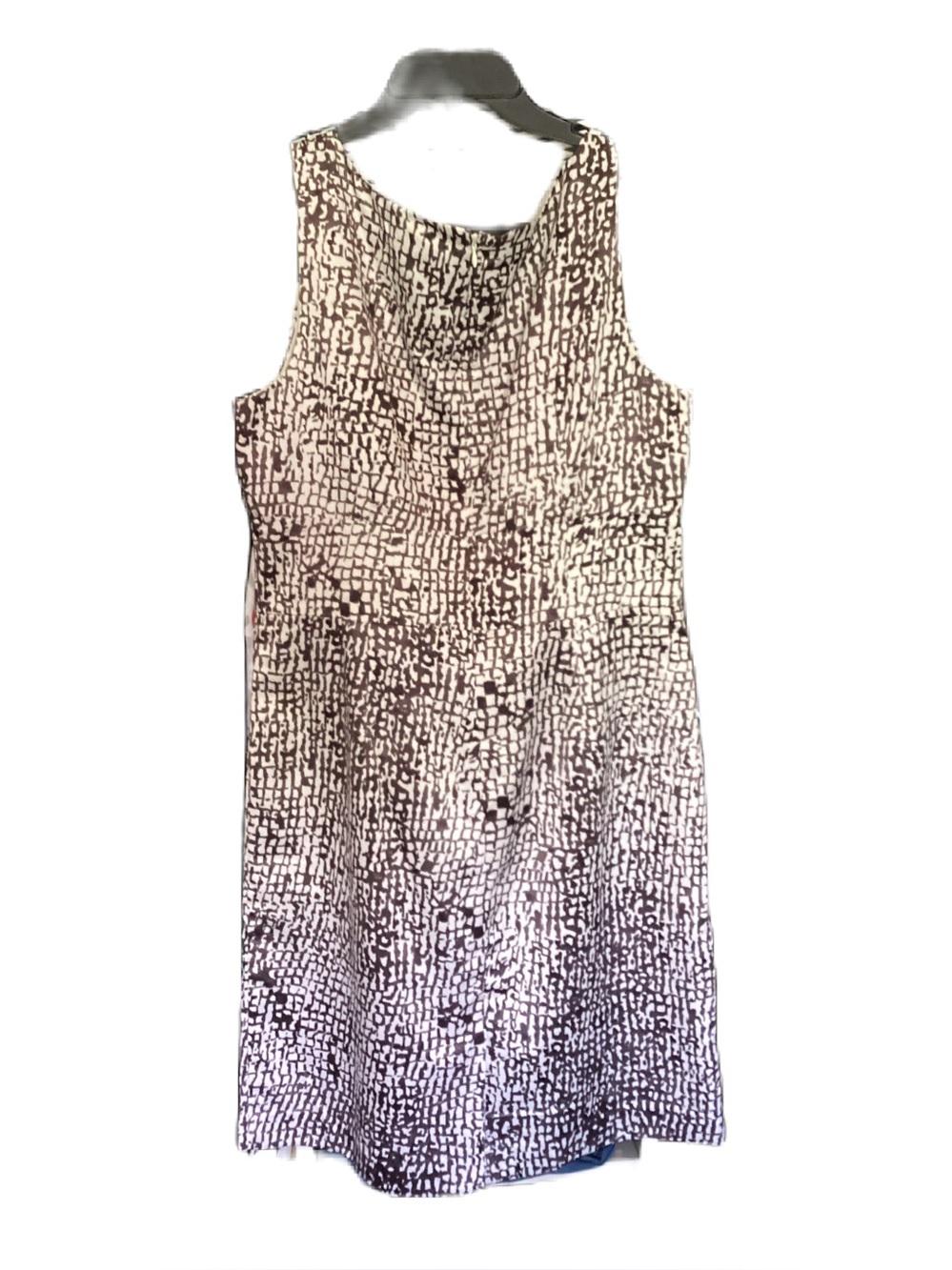Ann Taylor Black and White Abstract Sleeveless Shift Dress